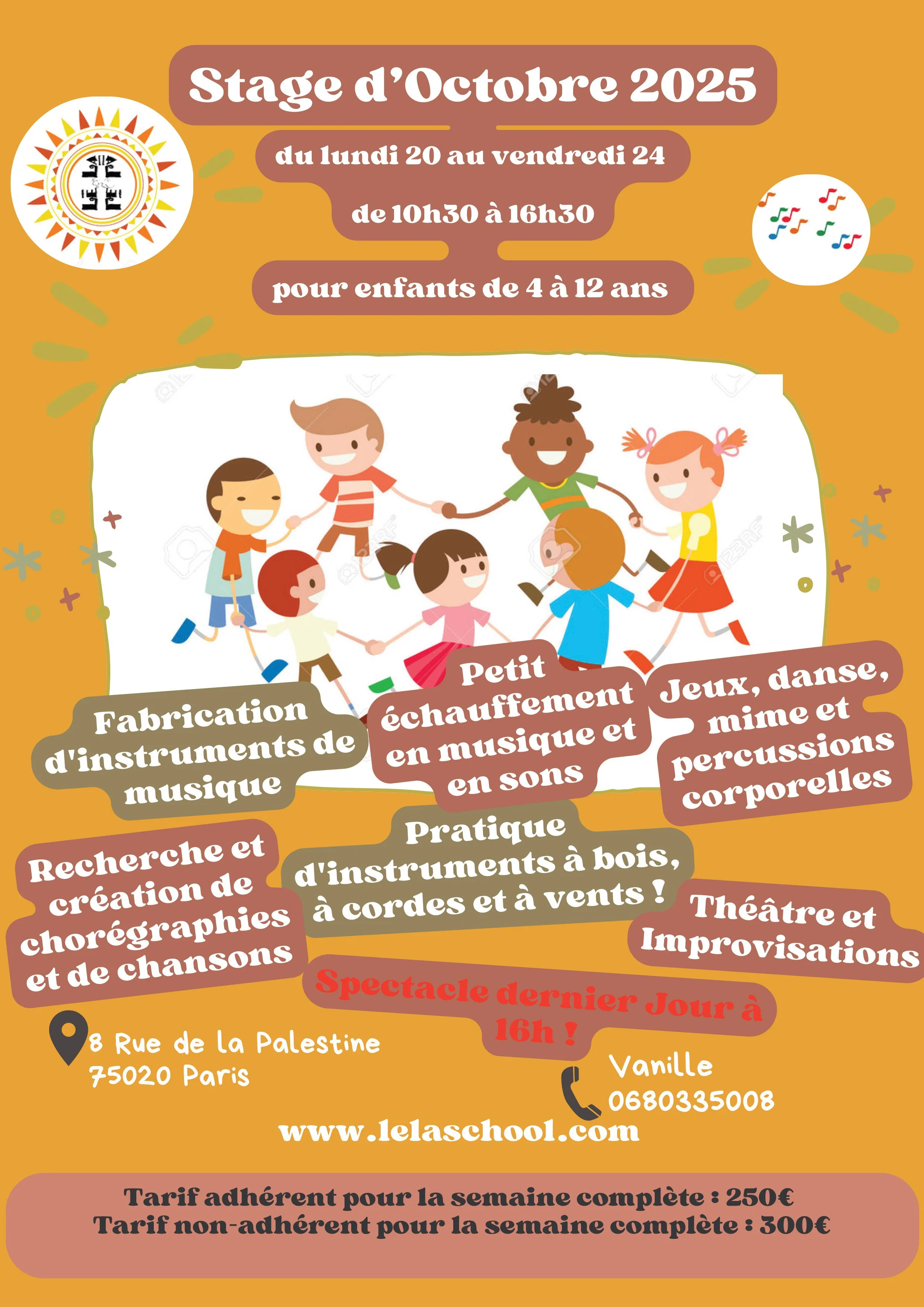 Stage des vacances de la Toussaint, octobre 2025 — LÉLA SCHOOL